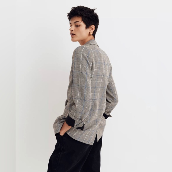 Madewell Caldwell Double-Breasted Blazer in Palmyra Plaid Item NG625 - Picture 2 of 4